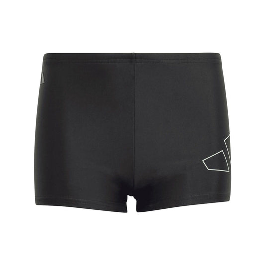 Black - Front - Adidas Boys Performance Bar Logo Swim Shorts