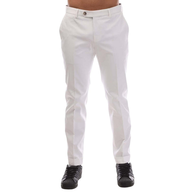 White - Front - Boss Mens T-Bryce Trousers