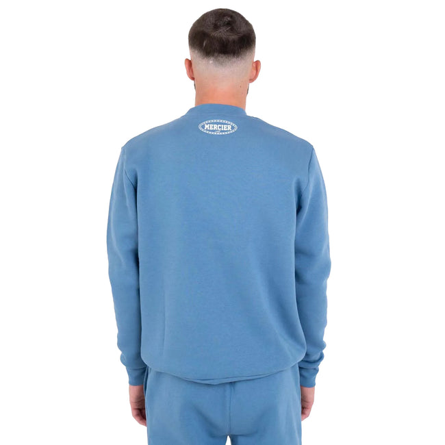 Blue - Back - Mercier Mens Anonymous Crew Neck Sweatshirt