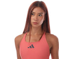 Pink - Side - Adidas Womens-Ladies Logo One Piece Swimsuit
