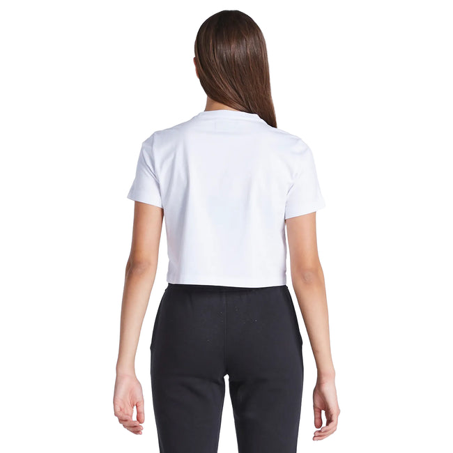 White - Back - SikSilk Girls Essentials Crop T-Shirt