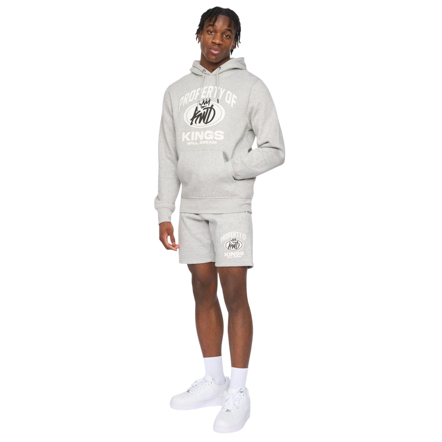 Grey Marl - Pack Shot - Kings Will Dream Mens Prop Sweat Shorts