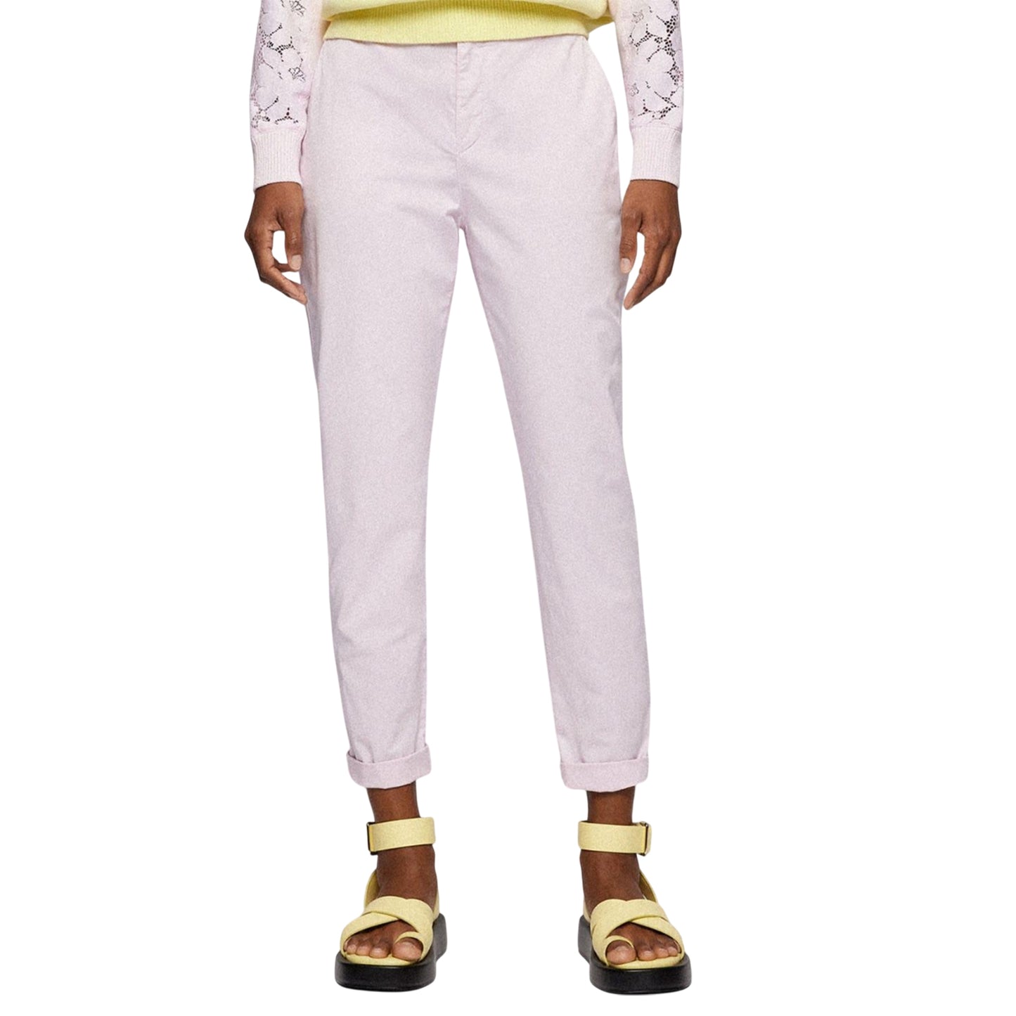Light Pink - Side - Boss Womens-Ladies C_Tachini2-D Trousers