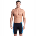 Black-Blue - Side - Arena Mens Jammer Swim Shorts