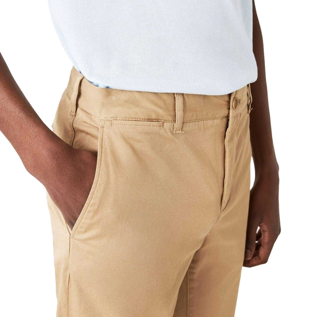 Beige - Lifestyle - Lacoste Mens Cotton Stretch Slim Chinos