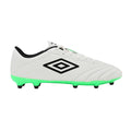 White-Black - Front - Umbro Mens Tocco III Club Leather Firm Ground Football Boots