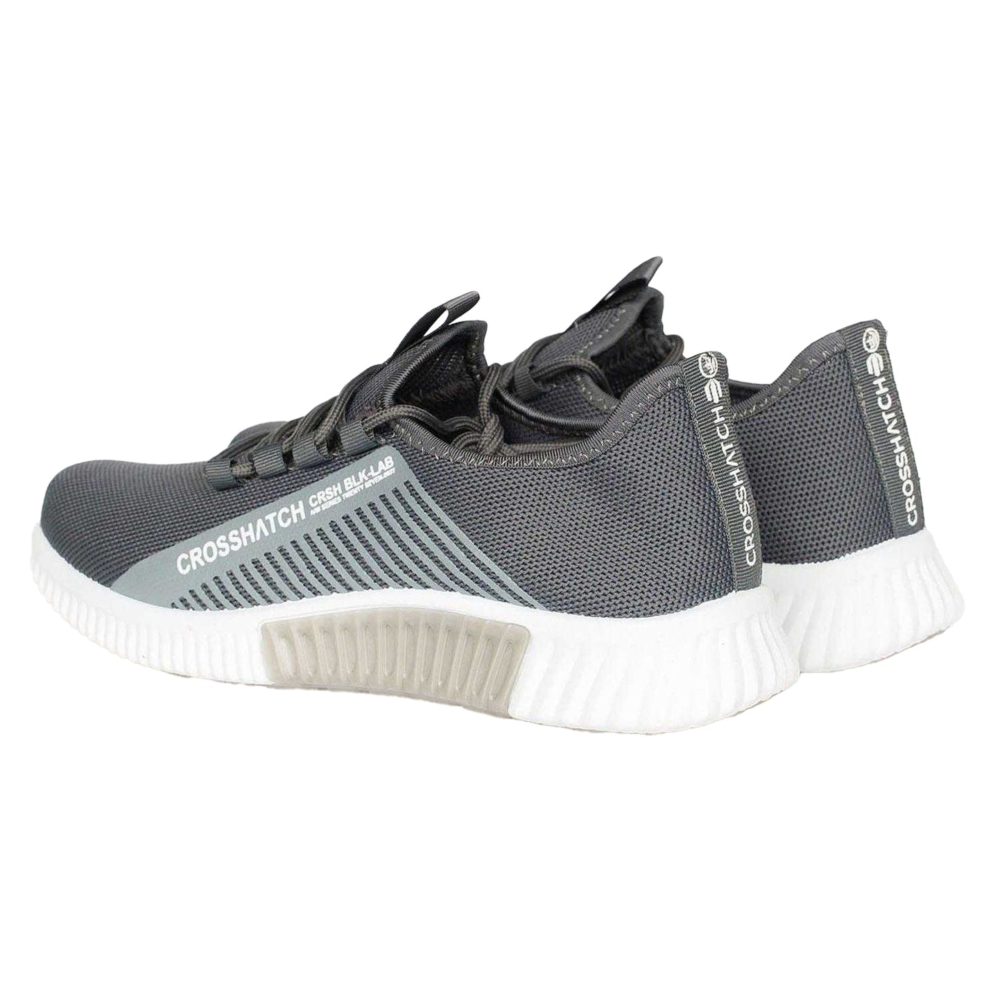 Grey - Back - Crosshatch Mens Nimbus Trainers