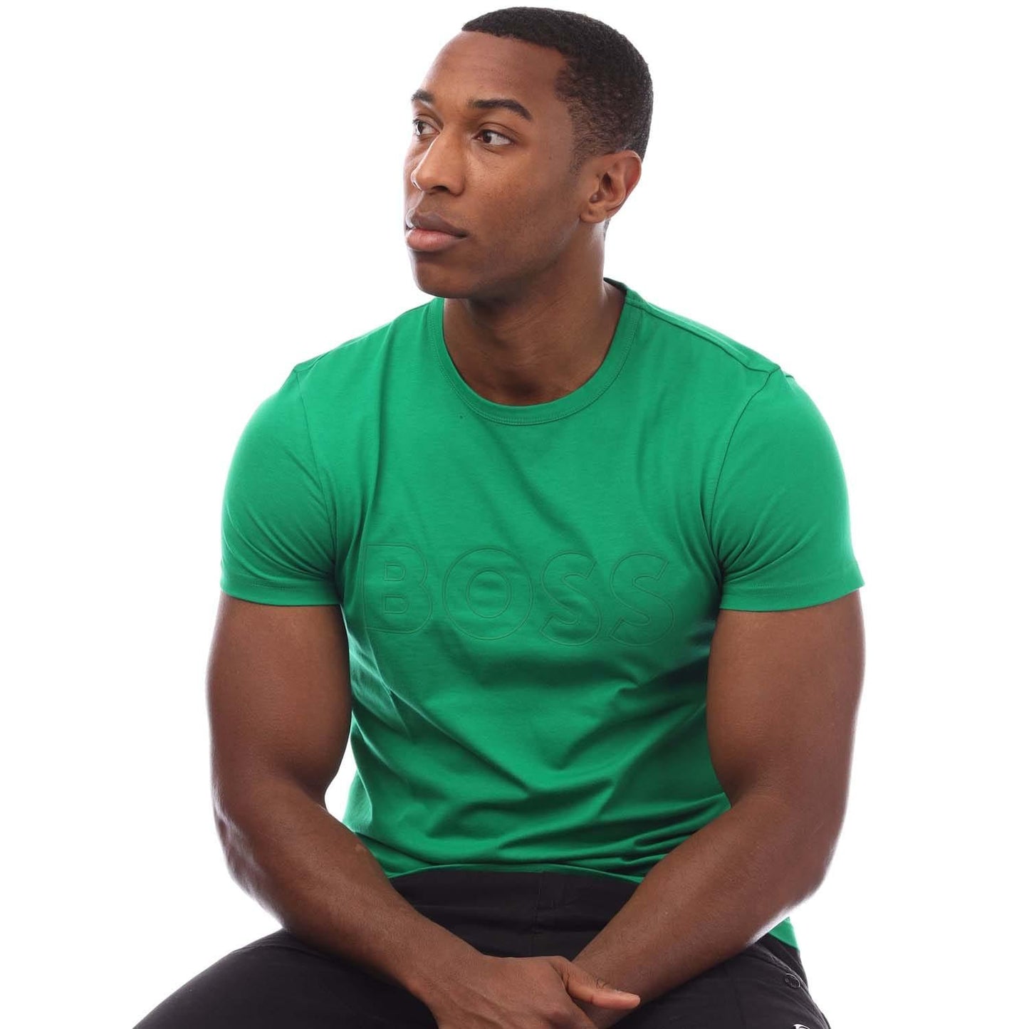 Green - Lifestyle - Boss Mens Teebo T-Shirt