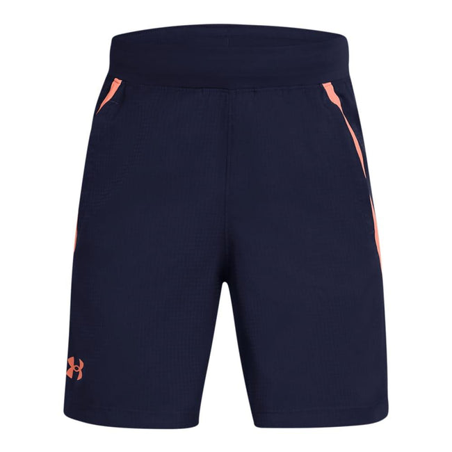 Blue - Front - Under Armour Childrens-Kids Launch Textured Shorts