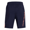 Blue - Back - Under Armour Childrens-Kids Launch Textured Shorts