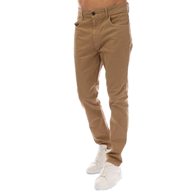 Brown - Front - Lyle & Scott Mens 5 Pockets Chinos