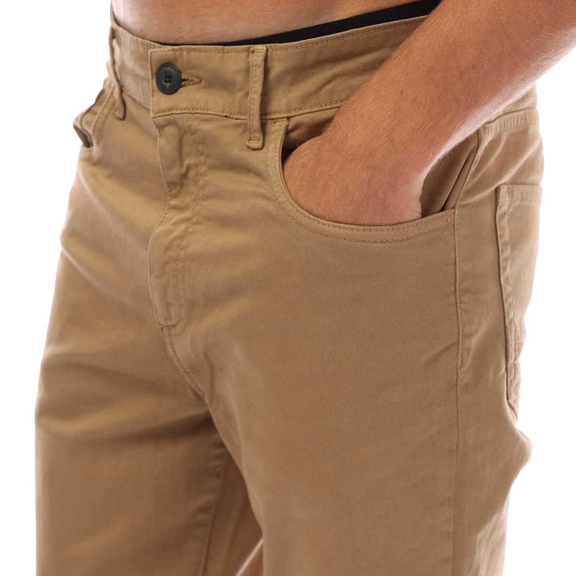 Brown - Side - Lyle & Scott Mens 5 Pockets Chinos