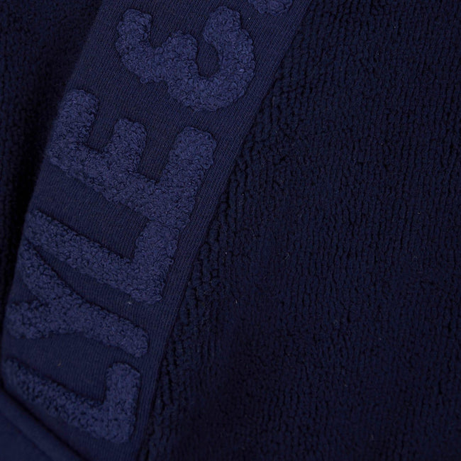 Blue - Back - Lyle & Scott Mens Text Jacquard Dressing Gown