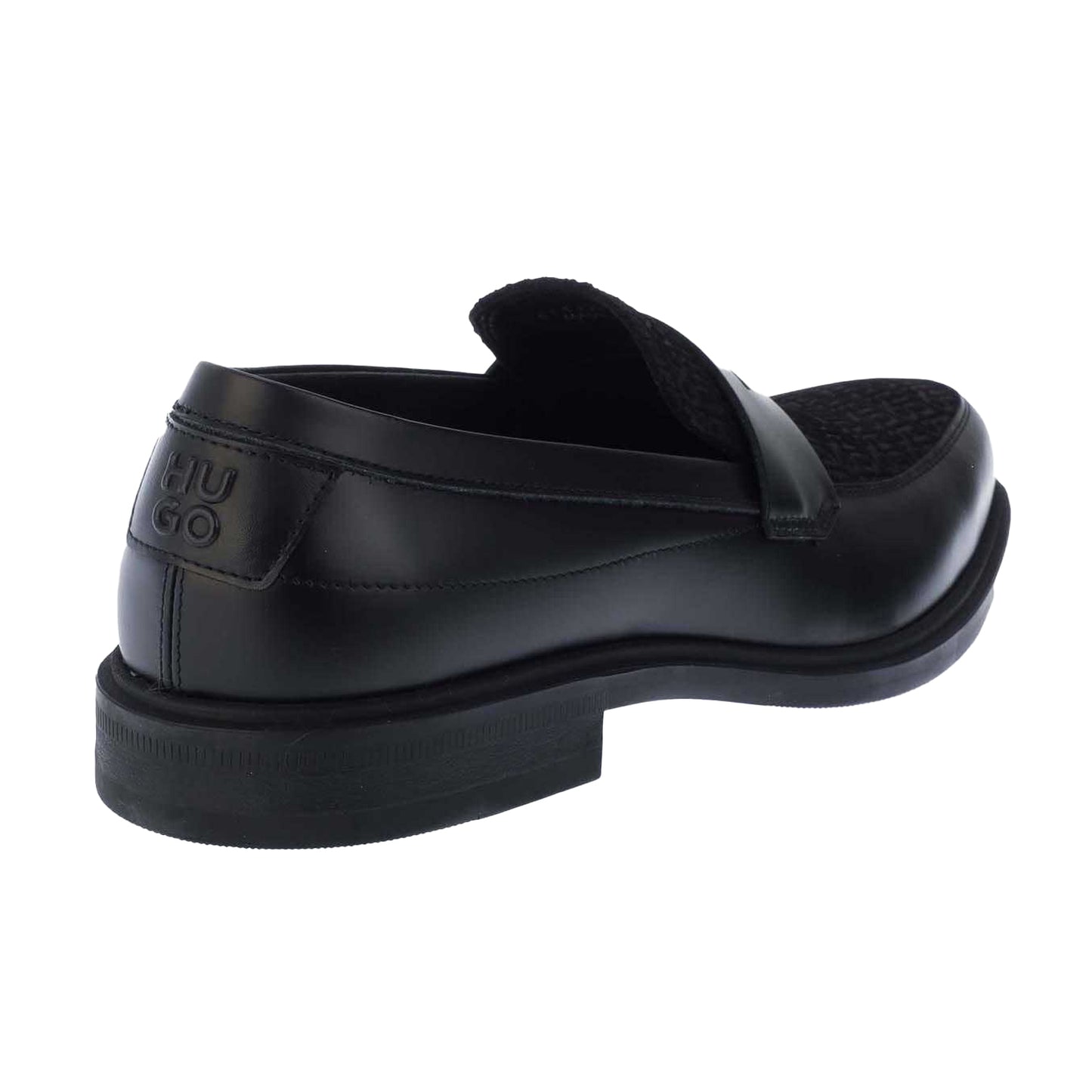 Black - Pack Shot - Hugo Boss Mens Slip-on Penny Loafers