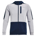 Grey - Front - Under Armour Mens Threadborne Full Zip Hoodie