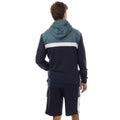 Navy - Back - Lyle & Scott Mens Colour Block Fly Fleece Hoodie