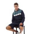Navy - Lifestyle - Lyle & Scott Mens Colour Block Fly Fleece Hoodie