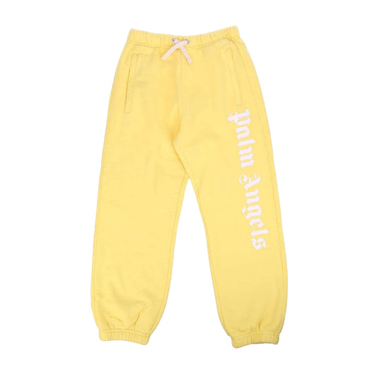 Lemon - Front - Palm Angels Childrens-Kids Over Logo Classic Jogging Bottoms