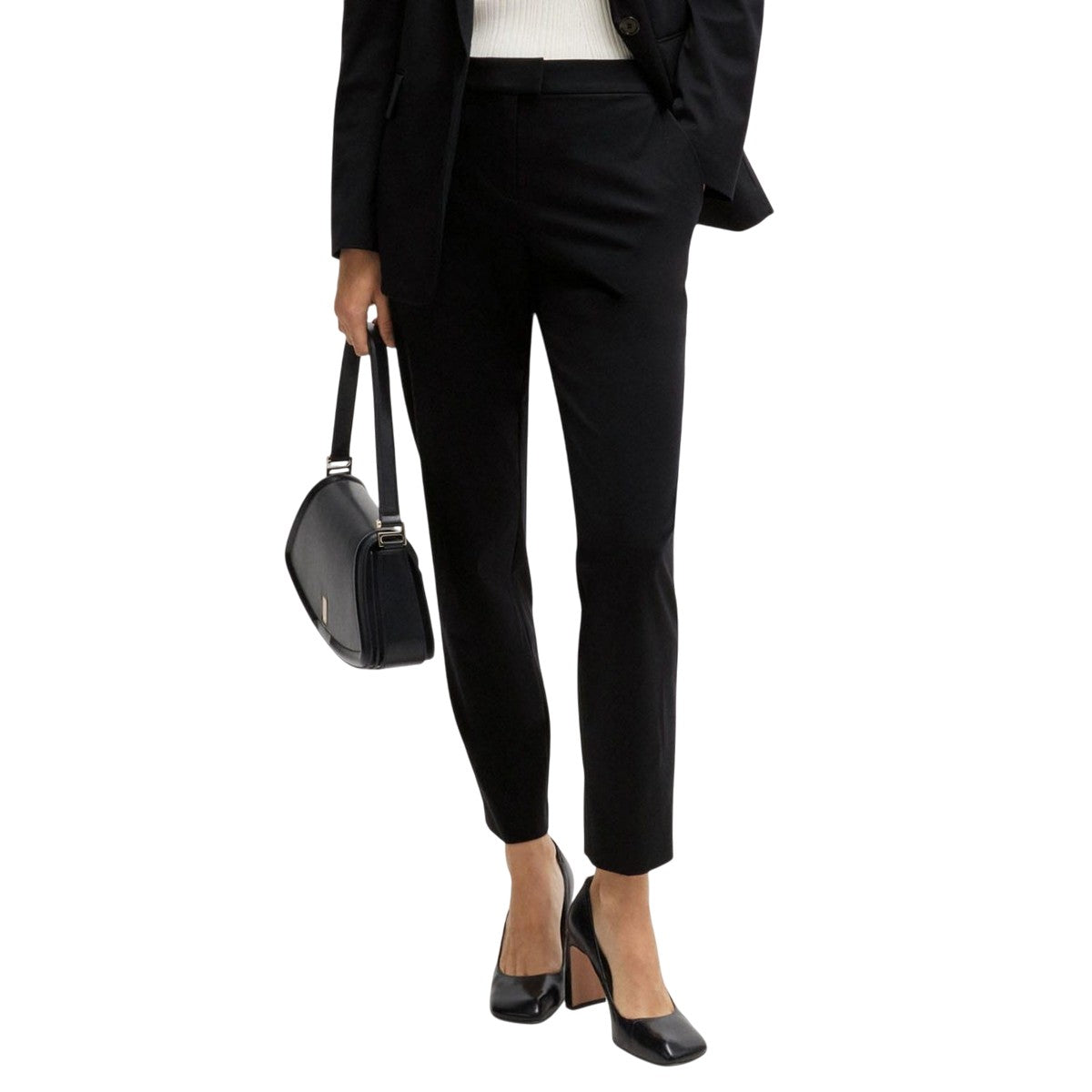 Black - Lifestyle - Boss Womens-Ladies Tobaluka10 Slim Trousers