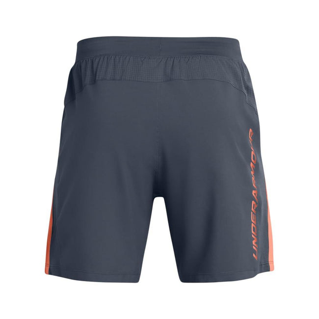 Grey - Back - Under Armour Mens Launch Textured Sweat Shorts