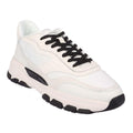 White-Black - Front - Lavair Mens Pacific 2.0 Leather Trainers