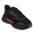 Black-Red - Front - Lavair Mens Pacific 2.0 Leather Trainers