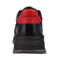 Black-Red - Back - Lavair Mens Pacific 2.0 Leather Trainers