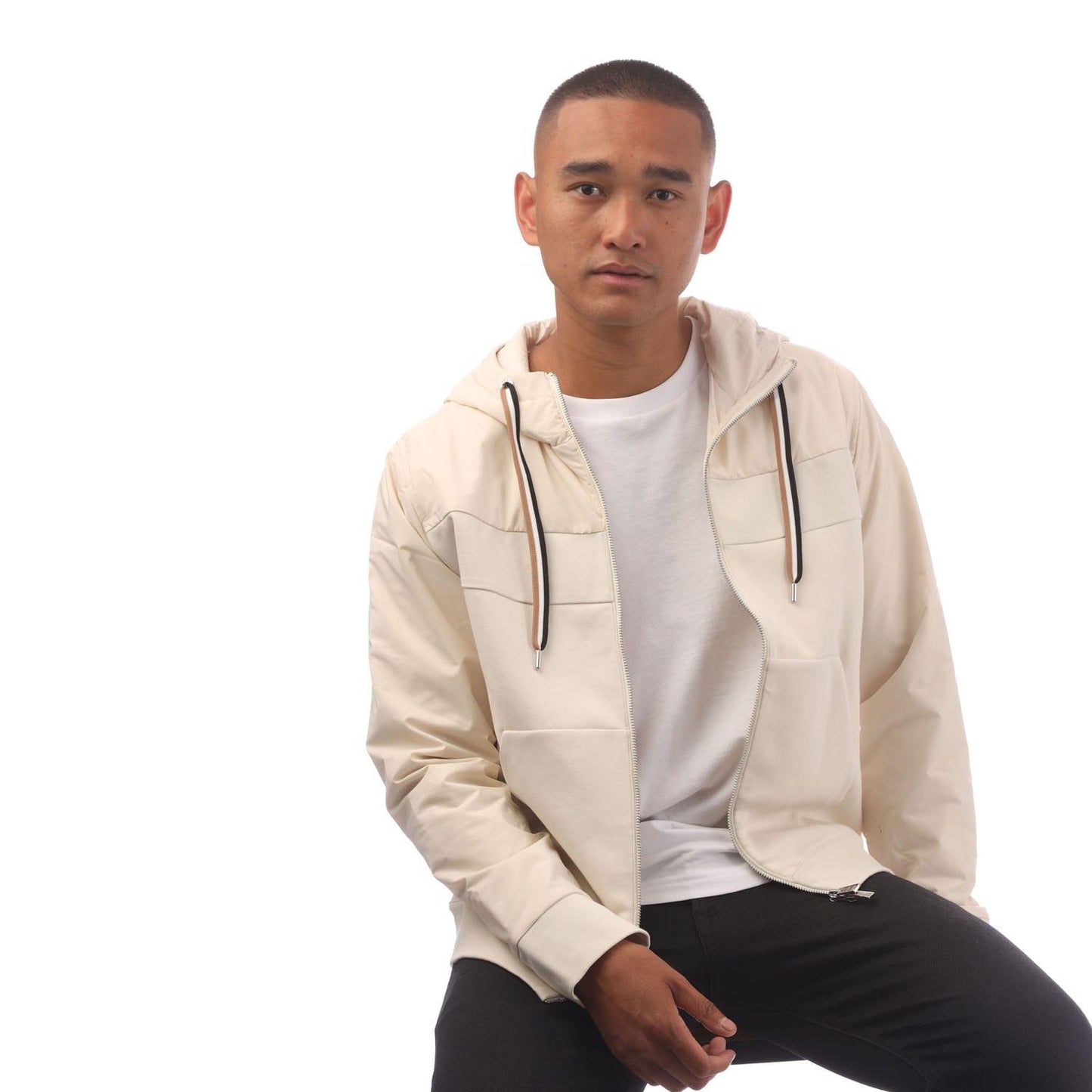 White - Lifestyle - Hugo Boss Mens C-Seeger 300 Full Zip Hoodie
