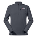 Grey - Front - Berghaus Mens Prism InterActive Polartech Half Zip Fleece Jacket