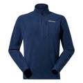 Dark Blue - Front - Berghaus Mens Prism InterActive Polartech Half Zip Fleece Jacket