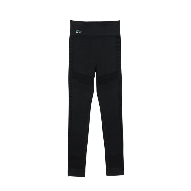 Black - Front - Lacoste Womens-Ladies Absorbent Seamless Leggings