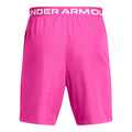 Pink - Back - Under Armour Mens HalfBack Embossed Woven Training Shorts