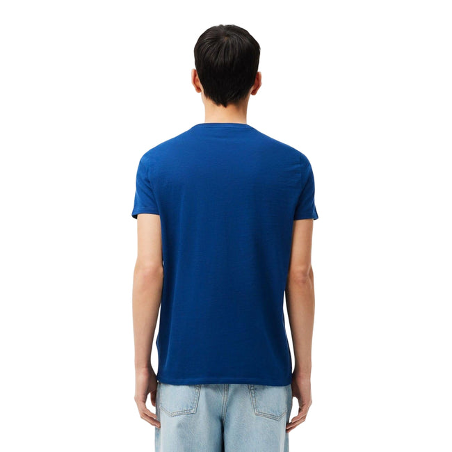 Dark Blue - Back - Lacoste Mens Pima Cotton T-Shirt