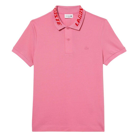 Pink - Front - Lacoste Mens Movement Slim Polo Shirt