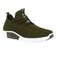Olive - Front - Crosshatch Mens Rideout Trainers