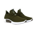 Olive - Side - Crosshatch Mens Rideout Trainers