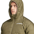 Olive - Lifestyle - Adidas Unisex Adult Terrex Multi Synthetic Insulated Hooded Jacket