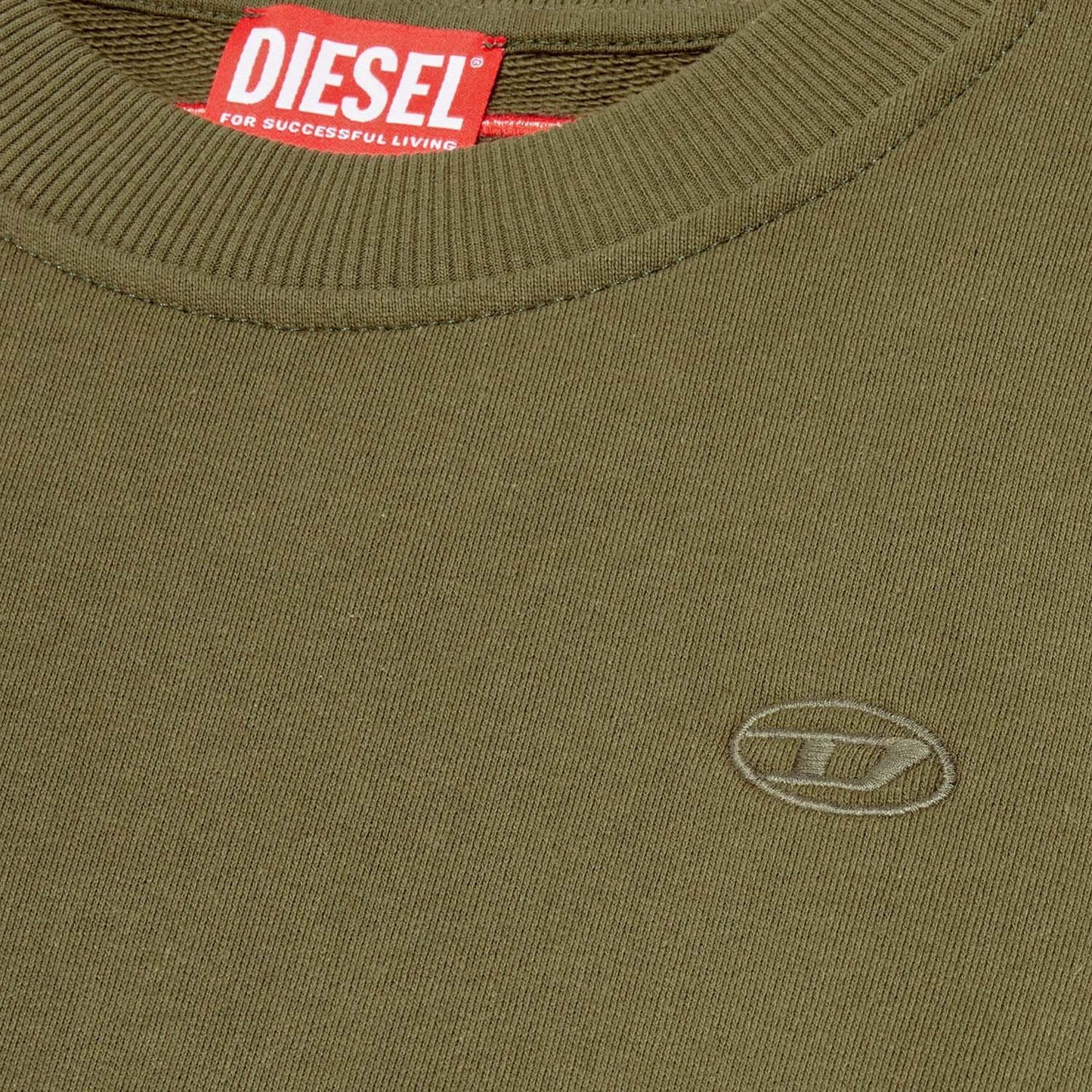 Green - Side - Diesel Mens S-Rob-Megoval-D Sweatshirt