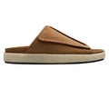 Brown - Side - Clarks Originals Unisex Adult Overleigh Suede Sliders