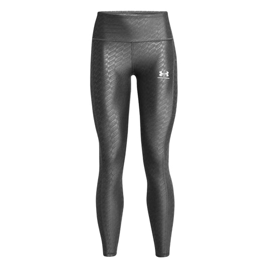 Grey - Front - Under Armour Womens-Ladies Embossed Leggings