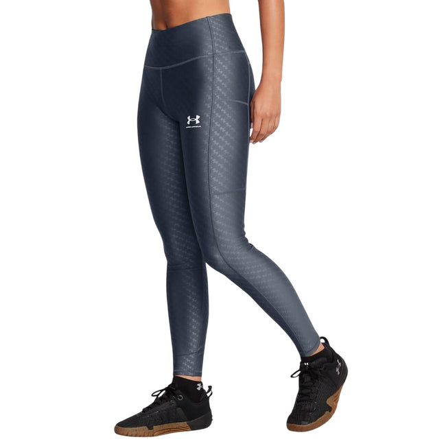 Grey - Lifestyle - Under Armour Womens-Ladies Embossed Leggings