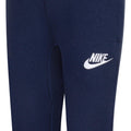 Navy - Close up - Nike Childrens-Kids Club Fleece Ribbed Cuff Jogging Bottoms