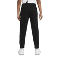 Black - Close up - Nike Childrens-Kids Club Fleece Ribbed Cuff Jogging Bottoms