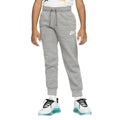 Grey - Close up - Nike Childrens-Kids Club Fleece Ribbed Cuff Jogging Bottoms