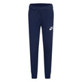 Navy - Front - Nike Childrens-Kids Club Fleece Ribbed Cuff Jogging Bottoms