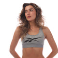 Grey - Side - Reebok Womens-Ladies Teresa Racerback Sports Bra