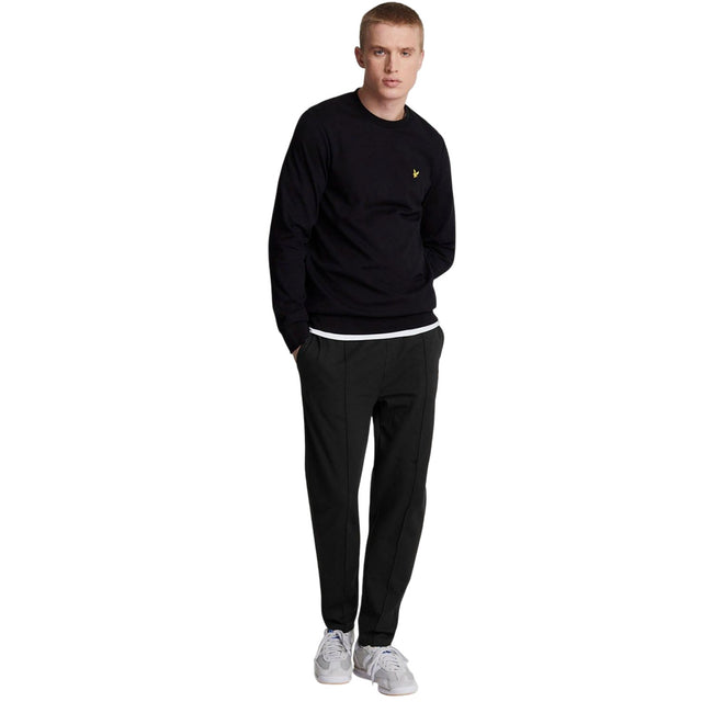 Black - Lifestyle - Lyle & Scott Mens Interlock Pintuck Sweatpants