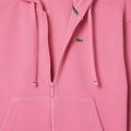 Pink - Lifestyle - Lacoste Womens-Ladies Pique Full Zip Hoodie