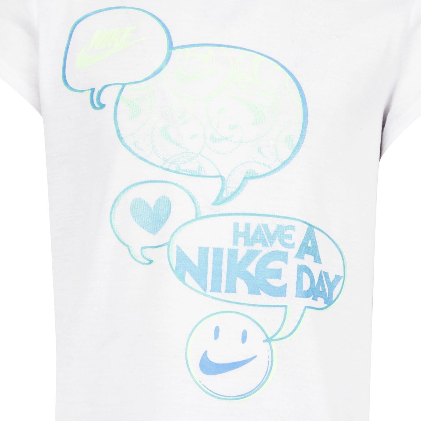 White - Side - Nike Girls Recycled Polyester T-Shirt