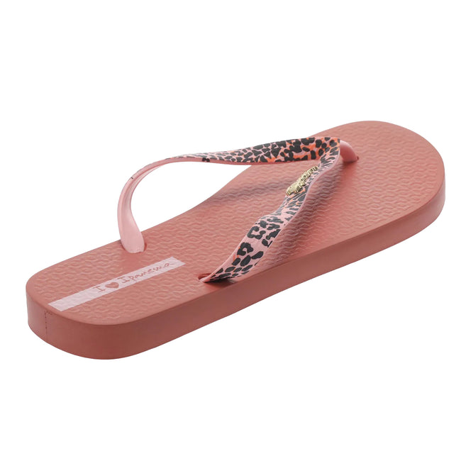 Blush - Back - Ipanema Womens-Ladies Duna Animal Print Flip Flops